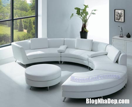 Phòng khách đẹp thanh thoát với những bộ sofa màu trắng